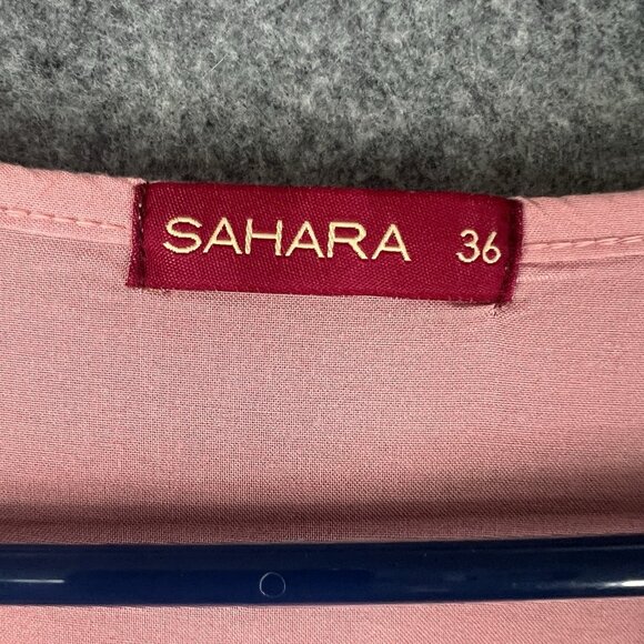 SAHARA Women’s Peasant Blouse Tassels Pink Size 36 / US Small - Picture 3 of 10